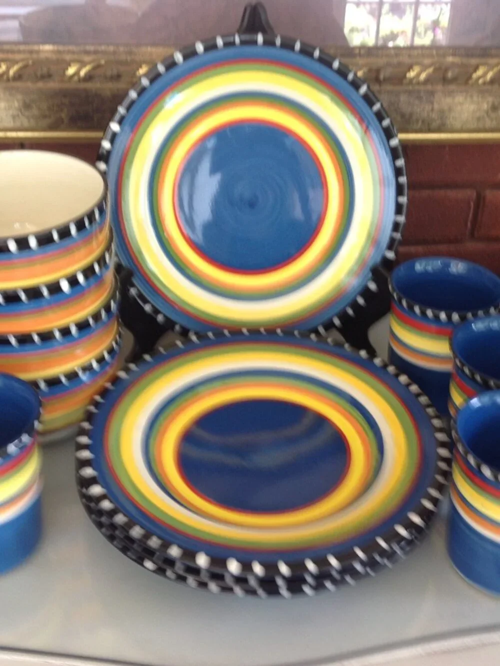 12 piece set of Gibson Dinnerware Hand Painted